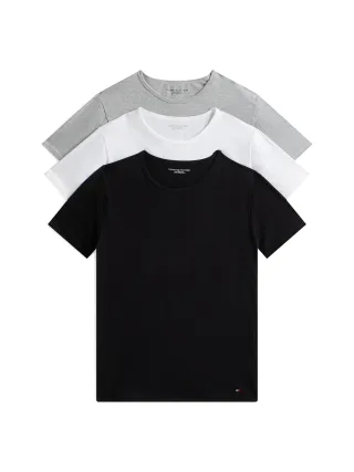 STRETCH CN TEE SS 3PACK black/white/grey heather - Gr. - XXL