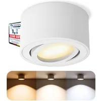 SSC-LUXon LED Aufbaustrahler CELI-1WM LED Aufbauspot weiß 6W dimmbar warm neutral kalt Spot, Neutralweiß, Warmweiß, Tageslichtweiß