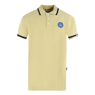 Aquascutum London Gesticktes Abzeichen Beige Polo-Shirt