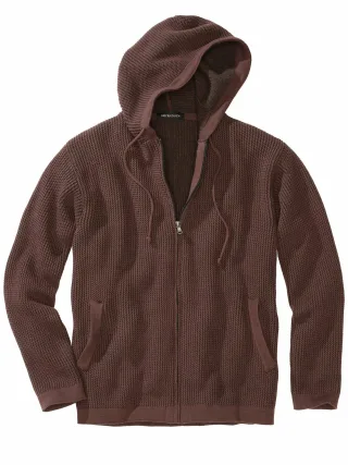 Mey & Edlich Herren Aufbruch-Hoodie Braun 50 % Baumwolle, 40 % Wolle, 10 % Polyamid