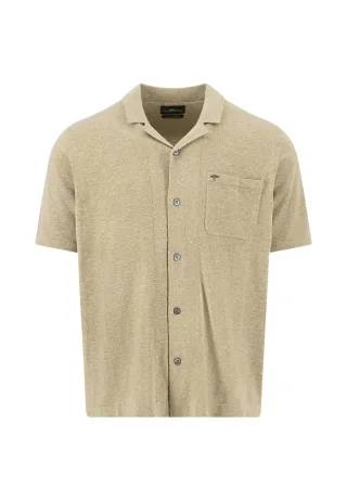 FYNCH-HATTON - Polo Shirt, buttoned, Cotton Linen pistachio - Gr. - L