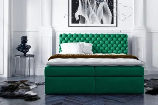 Boxspringbett Schlafzimmerbett PARINI 200x200cm Grün