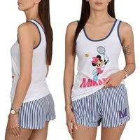 Disney Minnie Mouse Pyjama Disney Minnie Mouse Damen-Pyjama, zweiteilig aus Baumwolle