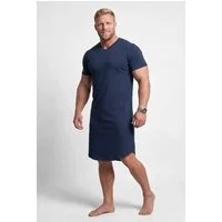 Men Plus Schlafanzug Nachthemd Halbarm Jersey V-Ausschnitt bis 8 XL
