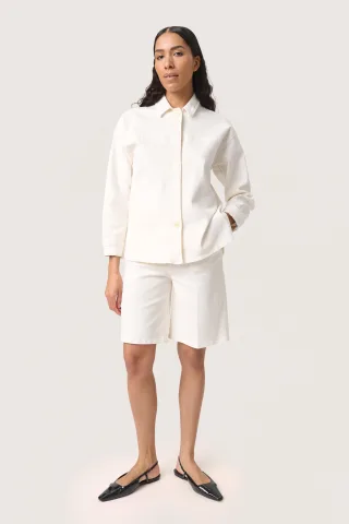 Jeanshemd Lockere Passform Broken White