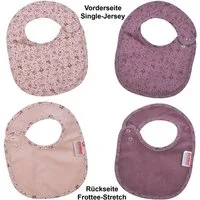 Wörner Lätzchen Lamas rosa Druckknopflatz 22x29 cm, (2-St), mit Druckknöpfen, maschinenwaschbar, trocknergeeignet