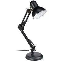 relaxdays Tischleuchte Retro Schreibtischlampe, schwarz