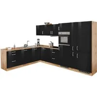 KOCHSTATION Winkelküche KS-Tinnum, mit E-Geräten, Stellbreite 240/330 cm