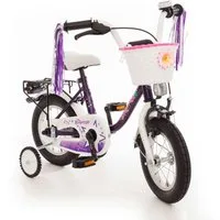 Bachtenkirch Kinderfahrrad Fahrrad 12 Zoll Mädchen ab 3 Jahre Kinderfahrrad, Rücktritt, Stützräder, Korb, Reflektoren, Polster, Gepäckträger