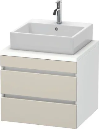 Duravit DuraStyle Konsolenwaschtischunterbau wandhängend Taupe & Weiß Matt 600x548x512 mm - DS531509 DS531509118