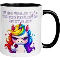 Momentals Tasse Abschied – „So ein geiles Team wie uns“ – Abschiedsgeschenk Kollegen, Gratis Versand · Links-&Rechtshänder · Spülmaschinenfest