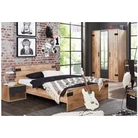 Wimex Jugendzimmer-Set Jugendzimmer 1 Liverpool Kinderzimmer Eiche graphit 3-tlg, (3-tlg)