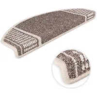 Metzker® Stufenmatte Stufenmatten Potsdam, Halbrund, Höhe: 6 mm, 15 Stück im Set - Braun
