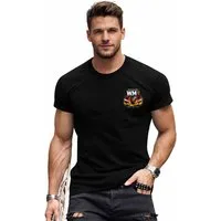 RMK T-Shirt Herren T-Shirt Basic Rundhalls Fußball Deutschland WM 2026 100% Baumwolle
