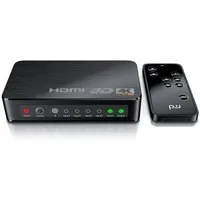 Primewire Audio / Video Matrix-Switch 5-Port Ultra HD 4K HDMI Umschalter mit Fernbedienung - 5x IN/1x OUT, Alu Verteiler HDMI 2.0b Ultra HD 4096x2160 3840x2160, HDR, 3D, 48 Bit