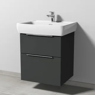 Sanipa 3way Waschtischunterbau zu Laufen Pro A Waschtisch mit 2 Auszügen, Graphit-Matt UP7561B