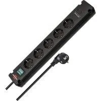 Bremounta Steckdosenleiste 5-fach, 2x USB-C schwarz, 3 Meter Kabel, 2x USB, mit Sicherheitsschalter