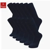 NERS Basicsocken Thermosocken (6 Paar) aus Baumwolle, für Herren, mit Frotteesohle (6-Paar, 6 Paar) Premium Business Socken atmungsaktive, ohne Naht, mit Komfortbund