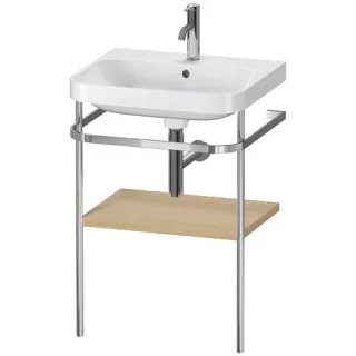 Duravit Happy D.2 Plus c-shaped Set mit Metallkonsole Mediterrane Eiche Matt 575x490x850 mm - HP4835 HP4835O7171