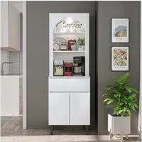 Roomart Küchenregal VENEDIK Küchenschrank 60 cm, Buffet, Schublade in 4 Farben, Buffet- & Mehrzweckschrank, LED Bogennische, Schublade, 4 Farben, 18 mm Platten