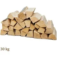 Flameup Kaminholz Brennholz Kaminholz Holz 30kg Ofen Kamin Kaminofen Grill Buche 25 cm, 30 kg