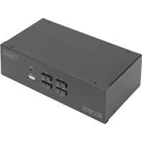 KVM-Switch HDMI 4x 1 schwarz, Dual Display