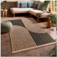 Paco Home Teppich Cologne 493, rechteckig, Höhe: 11 mm, Flachgewebe, meliert, Regenbogen, mit Fransen, Outdoor geeignet