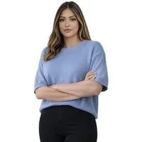 Worldclassca Strickpullover Worldclassca Damen Basic Kurzarm Strickpullover Leicht Rundhals Pulli Neue Kollektion - Stilvolle und gemütliche Strickmode für Damen