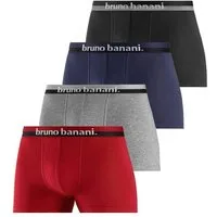 Bruno Banani Boxer Boxershorts für Herren (Packung, 4-St) mit erhabenem Logo-Druck auf dem Bund