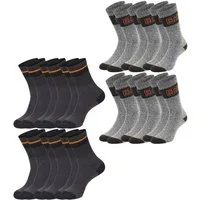 Black + Decker Sportsocken Black & Decker Essential Crew (12-Paar) Work Arbeitssocken im 6er 9er 12er Pack