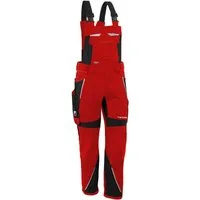 Qualitex Workwear Arbeitslatzhose Latzhose "IRON" rot/schwarz, Gr. N56