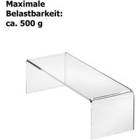 ogoPLUS Organizer Dekobrücke 200 x 70 x 50 mm, 3 mm Acrylglas, Warenträger, Dekoration