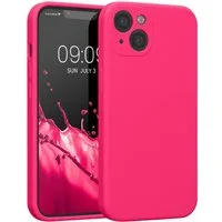 kwmobile Handyhülle Handyhülle für Apple iPhone 13 Hülle, Hülle Silikon gummiert - Handyhülle - Handy Case in Neon Pink
