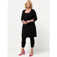 Ulla Popken Longshirt Longshirt A-Linie Carré-Ausschnitt 3/4-Arm