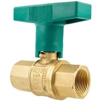 Hermann Schmidt Kugelhahn UNIWATER Trinkwasser-Kugelhahn Typ 1446 mit ISO-T-Griff beidseitig IG, Zulassungen: DVGW für Trinkwasser