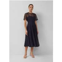 s.Oliver Midikleid Kleid Maxikleid aus Mesh mit Reißverschluss und Unterkleid