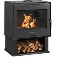 Kaminofen »B 57« Holzscheite bis 50 cm, Lieferung bis ins Wohnzimmer, 10 kW, Zeitbrand, Exklusiv, 63cm breiter Feuereraum, skandinavischen Design
