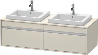 Duravit Ketho Konsolenwaschtischunterbau wandhängend Taupe Matt 1400x550x426 mm - KT6797B9191 KT6797B9191
