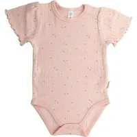 MAXIMO Kurzarmbody (1-tlg) Blassrosa, Blumen-Alloverprint, Kurzarm, Baby-Girl