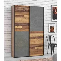FORTE Mehrzweckschrank Kleiderschrank Mehrzweckschrank OZZULA Old Wood Vintage und Beton