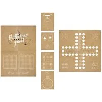 partydeco Spiel, Spielesammlung Kinderspiele zur Hochzeit 23tlg. Set natur braun