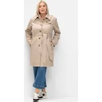 Sheego Langmantel Trenchcoat in wasserabweisender Qualität