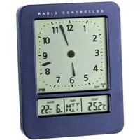TFA Dostmann Funkwecker digitaler Reisewecker TFA 60.2530.06 mit 2 Alarmzeiten