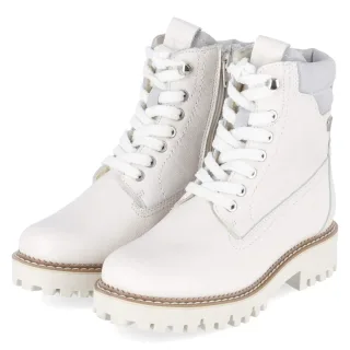 Tamaris Winterboots - Gr. 37 - Weiß - Glattleder