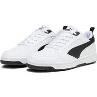 PUMA REBOUND V6 LOW Sneaker niedrig geschnitten, mit Schnürverschluss, aus getrommeltem Leder