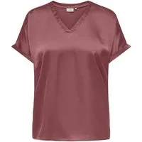 ONLY CARMAKOMA Shirtbluse CARBRYNJA LIFE S/S IN-ONE TOP WVN in glänzender Optik