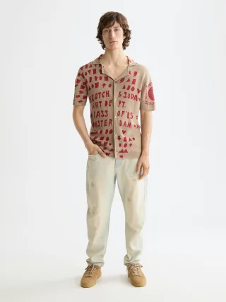 Scotch & Soda - Shirts Männlich Beige - Gr. - S