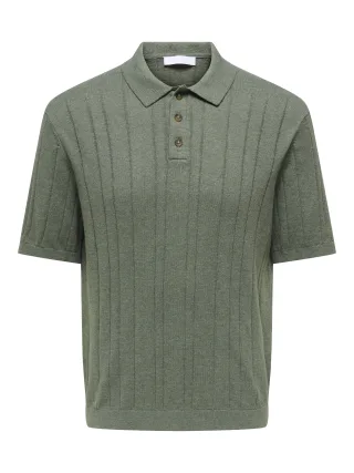 ONLY&SONS - ONSSOFUS REG SS POLO KNIT FRML Agave Green - Gr. - XL