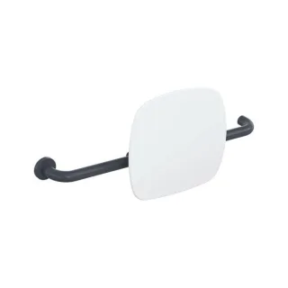 Hewi 801 Rückenstütze 801.51B9261L92 Wandabstand 150mm, Ausführung links, matt, Lehne signalweiß, anthrazitgrau