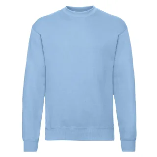 Fruit of the Loom - "Classic" Sweatshirt für Herren/Damen Unisex angesetzte Ärmel (Himmelblau)